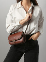 Sac Bandouli�re S Tradition Cuir Etrier Marron tradition ETRA059S-vue-porte