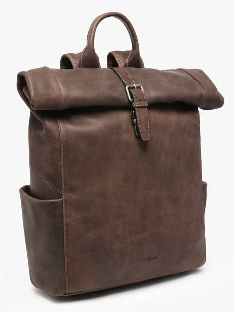 Leather Spider Backpack 2 Compartments Etrier Black spider ESPI8102 other view 2