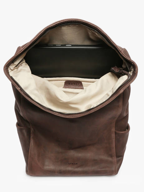 Leather Spider Backpack 2 Compartments Etrier Black spider ESPI8102 other view 3