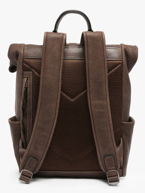 Leather Spider Backpack 2 Compartments Etrier Black spider ESPI8102 other view 4