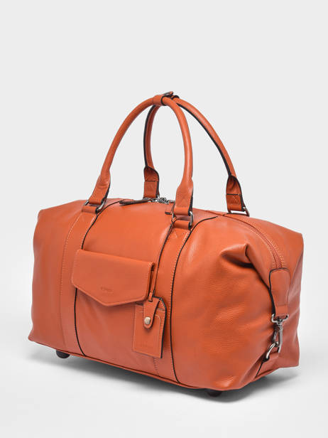 Cabin Duffle Bag Flandres In Leather Etrier Orange flandres EFLA991S other view 4