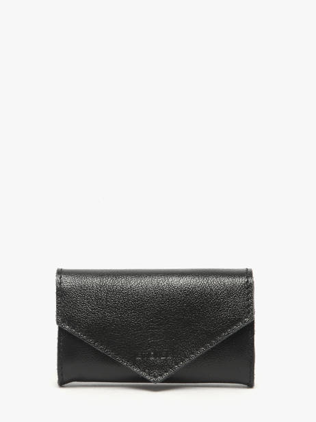 Porte-monnaie Cuir Etrier Noir etincelle irisee EETI5018
